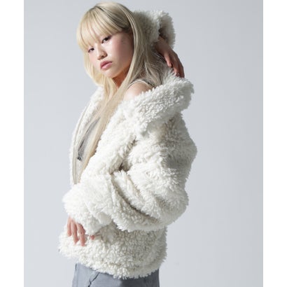 FR(13)NDS/フレンズ/WOMEN BOA COLLAR BLOUSON （ブラック）｜詳細画像