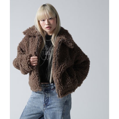 FR(13)NDS/フレンズ/WOMEN BOA COLLAR BLOUSON （ブラック）｜詳細画像