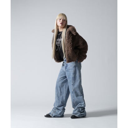 FR(13)NDS/フレンズ/WOMEN BOA COLLAR BLOUSON （ブラック）｜詳細画像