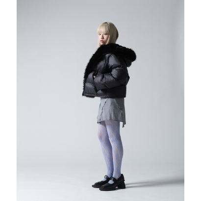 FR(13)NDS/フレンズ/WOMEN NYLON FUR HOOD BLOUSON （ブラック）｜詳細画像