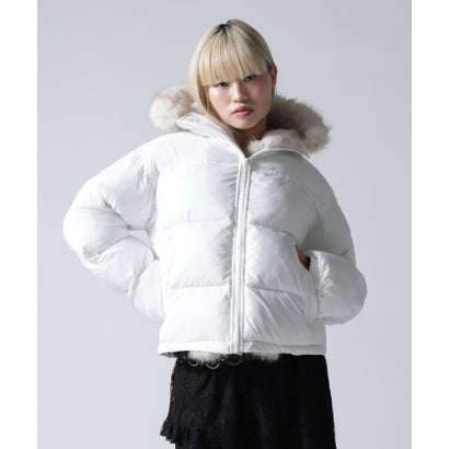 FR(13)NDS/フレンズ/WOMEN NYLON FUR HOOD BLOUSON （ブラック）｜詳細画像