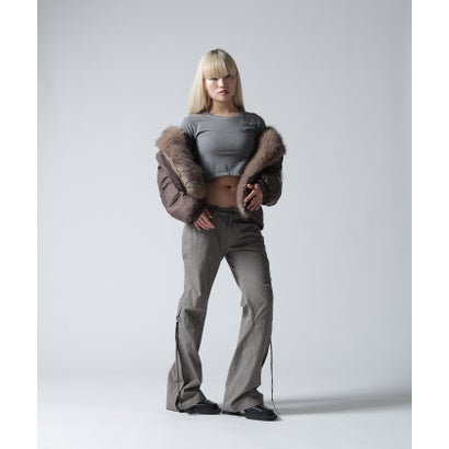 FR(13)NDS/フレンズ/WOMEN NYLON FUR HOOD BLOUSON （ブラック）｜詳細画像