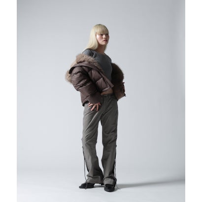 FR(13)NDS/フレンズ/WOMEN NYLON FUR HOOD BLOUSON （ブラック）｜詳細画像
