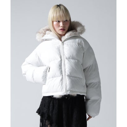 FR(13)NDS/フレンズ/WOMEN NYLON FUR HOOD BLOUSON （オフホワイト3）｜詳細画像