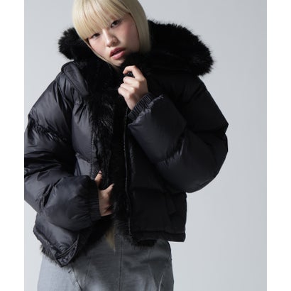 FR(13)NDS/フレンズ/WOMEN NYLON FUR HOOD BLOUSON （オフホワイト3）｜詳細画像