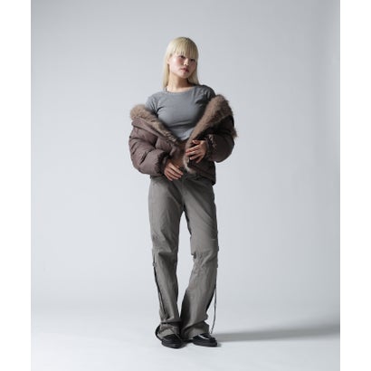 FR(13)NDS/フレンズ/WOMEN NYLON FUR HOOD BLOUSON （オフホワイト3）｜詳細画像