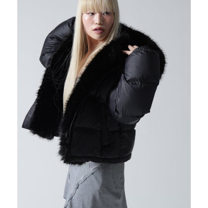 FR(13)NDS/フレンズ/WOMEN NYLON FUR HOOD BLOUSON （オフホワイト3）｜詳細画像