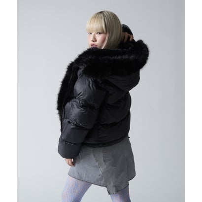 FR(13)NDS/フレンズ/WOMEN NYLON FUR HOOD BLOUSON （ブラウン）｜詳細画像
