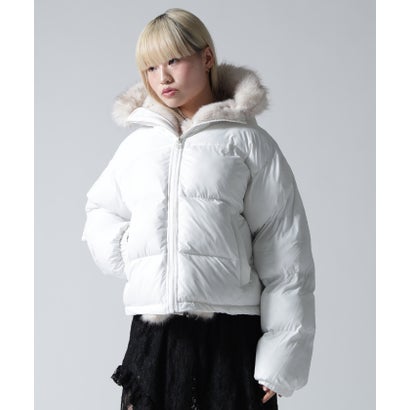 FR(13)NDS/フレンズ/WOMEN NYLON FUR HOOD BLOUSON （ブラウン）｜詳細画像
