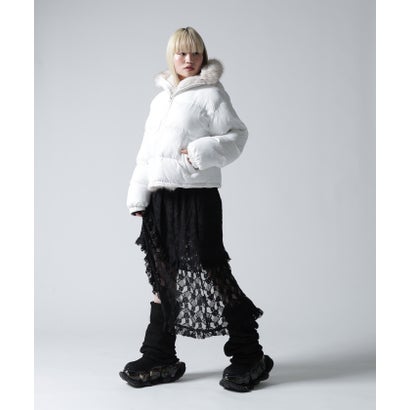 FR(13)NDS/フレンズ/WOMEN NYLON FUR HOOD BLOUSON （ブラウン）｜詳細画像
