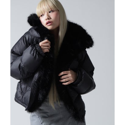 FR(13)NDS/フレンズ/WOMEN NYLON FUR HOOD BLOUSON （ブラウン）｜詳細画像