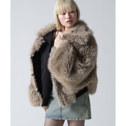 FR(13)NDS/フレンズ/WOMEN REVERSIBLE FUR NYLON BLOUSON （ブラック）｜詳細画像