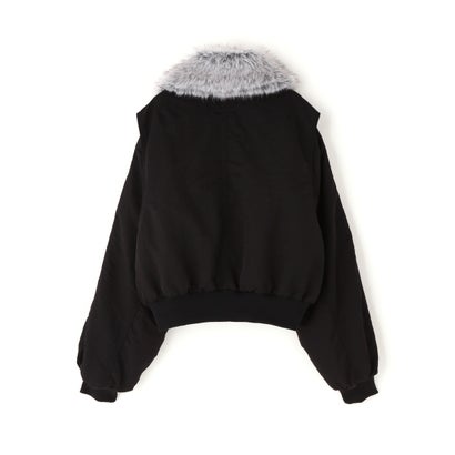 FR(13)NDS/フレンズ/WOMEN REVERSIBLE FUR NYLON BLOUSON （ブラック）｜詳細画像