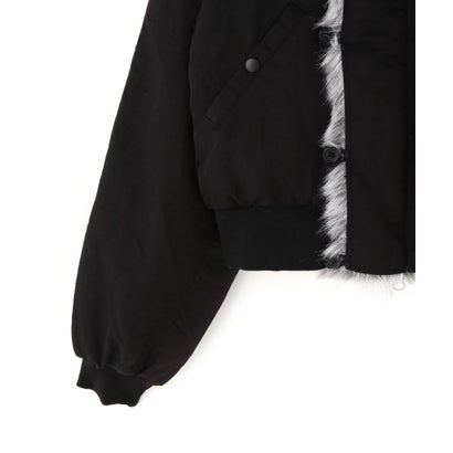 FR(13)NDS/フレンズ/WOMEN REVERSIBLE FUR NYLON BLOUSON （ブラック）｜詳細画像