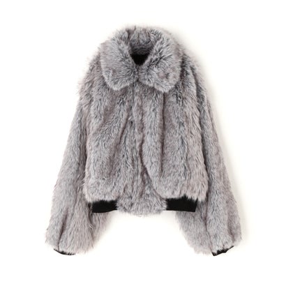 FR(13)NDS/フレンズ/WOMEN REVERSIBLE FUR NYLON BLOUSON （ブラック）｜詳細画像