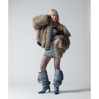 FR(13)NDS/フレンズ/WOMEN REVERSIBLE FUR NYLON BLOUSON （ブラック）｜詳細画像