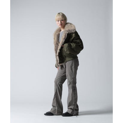 FR(13)NDS/フレンズ/WOMEN REVERSIBLE FUR NYLON BLOUSON （ブラック）｜詳細画像