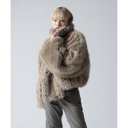 FR(13)NDS/フレンズ/WOMEN REVERSIBLE FUR NYLON BLOUSON （ブラック）｜詳細画像