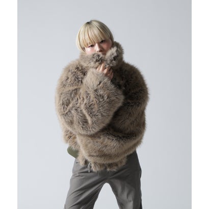 FR(13)NDS/フレンズ/WOMEN REVERSIBLE FUR NYLON BLOUSON （ブラック）｜詳細画像