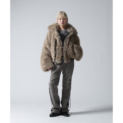FR(13)NDS/フレンズ/WOMEN REVERSIBLE FUR NYLON BLOUSON （ブラック）｜詳細画像