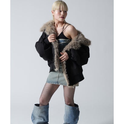 FR(13)NDS/フレンズ/WOMEN REVERSIBLE FUR NYLON BLOUSON （ブラック）｜詳細画像