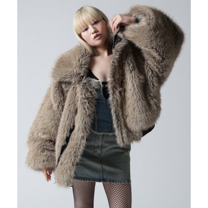 FR(13)NDS/フレンズ/WOMEN REVERSIBLE FUR NYLON BLOUSON （カーキ）｜詳細画像