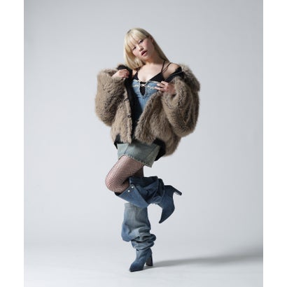 FR(13)NDS/フレンズ/WOMEN REVERSIBLE FUR NYLON BLOUSON （カーキ）｜詳細画像