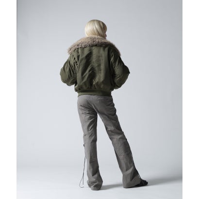 FR(13)NDS/フレンズ/WOMEN REVERSIBLE FUR NYLON BLOUSON （カーキ）｜詳細画像