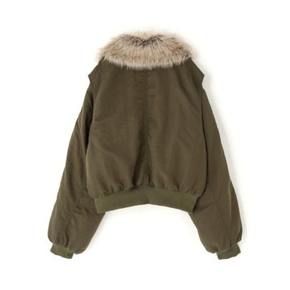 FR(13)NDS/フレンズ/WOMEN REVERSIBLE FUR NYLON BLOUSON （カーキ）｜詳細画像