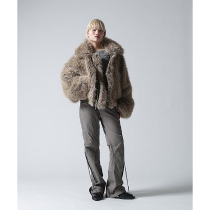 FR(13)NDS/フレンズ/WOMEN REVERSIBLE FUR NYLON BLOUSON （カーキ）｜詳細画像