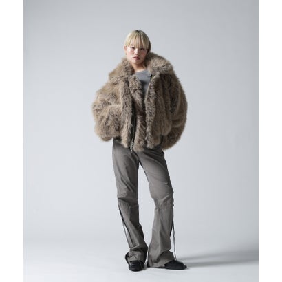 FR(13)NDS/フレンズ/WOMEN REVERSIBLE FUR NYLON BLOUSON （カーキ）｜詳細画像