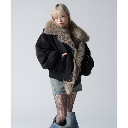 FR(13)NDS/フレンズ/WOMEN REVERSIBLE FUR NYLON BLOUSON （カーキ）｜詳細画像