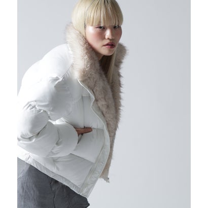 FR(13)NDS/フレンズ/WOMEN NYLON FUR STAND BLOUSON （ブラック）｜詳細画像