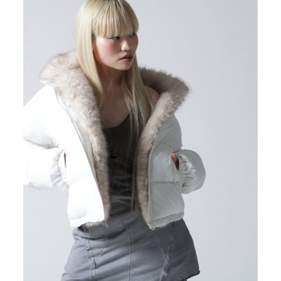 FR(13)NDS/フレンズ/WOMEN NYLON FUR STAND BLOUSON （ブラック）｜詳細画像