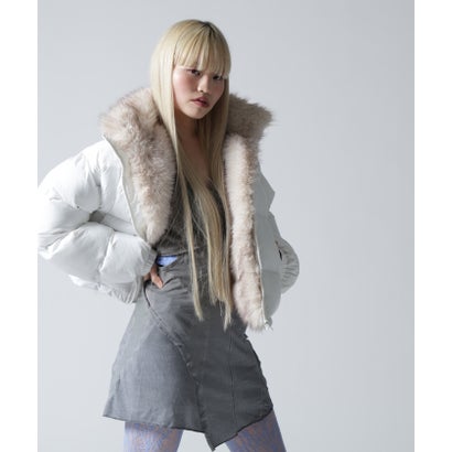 FR(13)NDS/フレンズ/WOMEN NYLON FUR STAND BLOUSON （ブラック）｜詳細画像