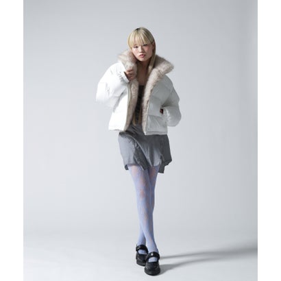 FR(13)NDS/フレンズ/WOMEN NYLON FUR STAND BLOUSON （ブラック）｜詳細画像