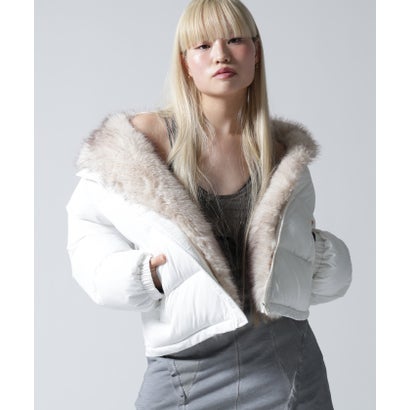 FR(13)NDS/フレンズ/WOMEN NYLON FUR STAND BLOUSON （オフホワイト3）｜詳細画像