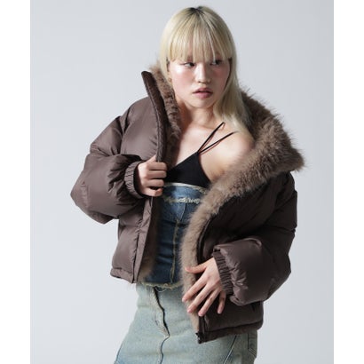 FR(13)NDS/フレンズ/WOMEN NYLON FUR STAND BLOUSON （オフホワイト3）｜詳細画像