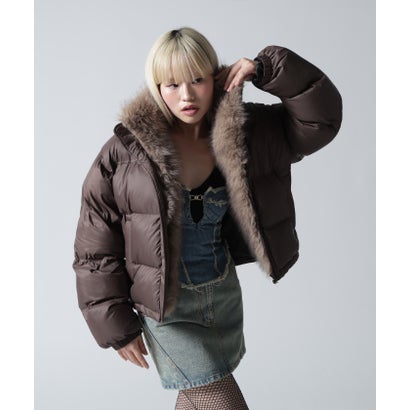 FR(13)NDS/フレンズ/WOMEN NYLON FUR STAND BLOUSON （オフホワイト3）｜詳細画像