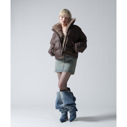 FR(13)NDS/フレンズ/WOMEN NYLON FUR STAND BLOUSON （オフホワイト3）｜詳細画像