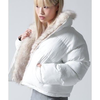 FR(13)NDS/フレンズ/WOMEN NYLON FUR STAND BLOUSON （ブラウン）｜詳細画像