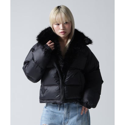 FR(13)NDS/フレンズ/WOMEN NYLON FUR STAND BLOUSON （ブラウン）｜詳細画像