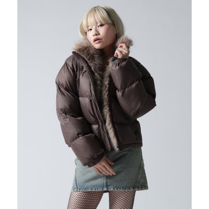 ロイヤルフラッシュ ROYAL FLASH FR(13)NDS/フレンズ/WOMEN NYLON FUR STAND BLOUSON （ブラウン）｜詳細画像