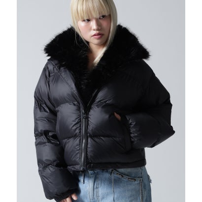 FR(13)NDS/フレンズ/WOMEN NYLON FUR STAND BLOUSON （ブラウン）｜詳細画像