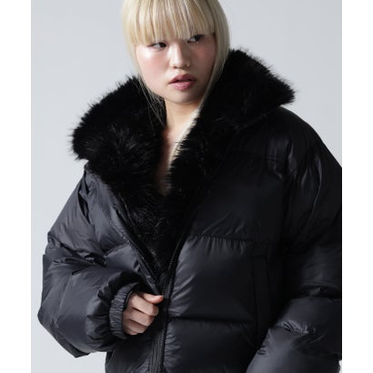 FR(13)NDS/フレンズ/WOMEN NYLON FUR STAND BLOUSON （ブラウン）｜詳細画像