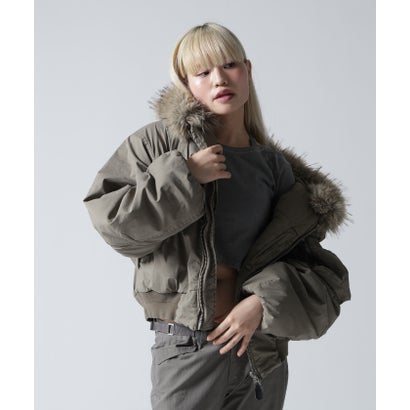 FR(13)NDS/フレンズ/WOMEN COTTON NYLON FUR BLOUSON （ベージュ）｜詳細画像