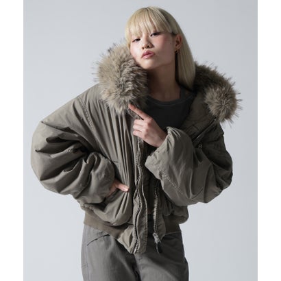FR(13)NDS/フレンズ/WOMEN COTTON NYLON FUR BLOUSON （ベージュ）｜詳細画像