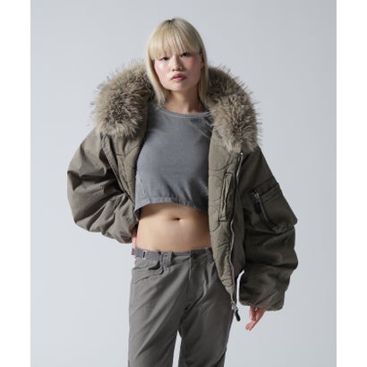 FR(13)NDS/フレンズ/WOMEN COTTON NYLON FUR BLOUSON （ベージュ）｜詳細画像