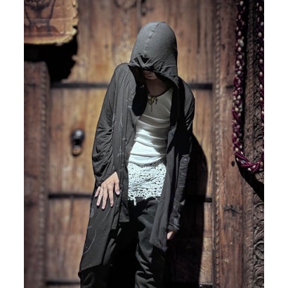Print Long cardigan （ホワイト）｜詳細画像