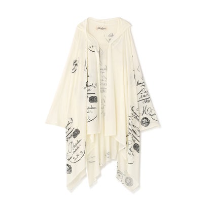 Print Long cardigan （ホワイト）｜詳細画像